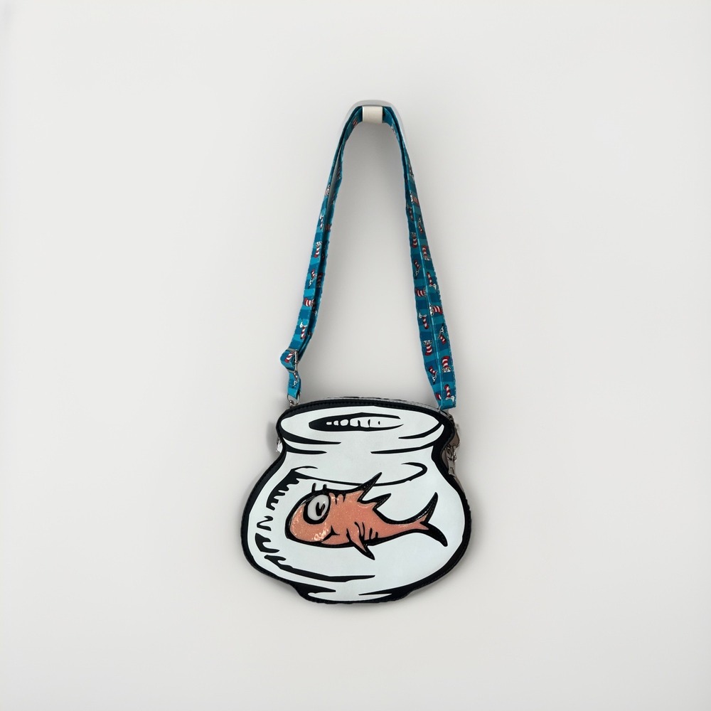 Dr Seuss Cat in the Hat Carlos Fishbowl Crossbody Novelty Purse‎ Bag